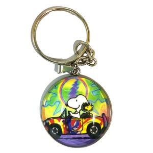 M BUYITWHENFOUND—- Custom Made Keychains GRATEFUL DEAD SNOOPY WOODSTOCK
